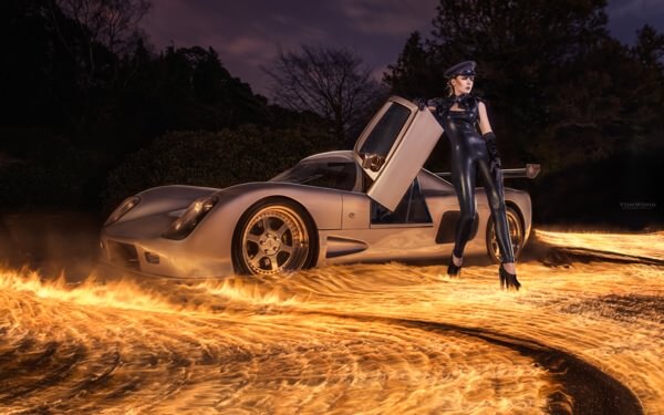 Ultima GTR on fire with latex von wong