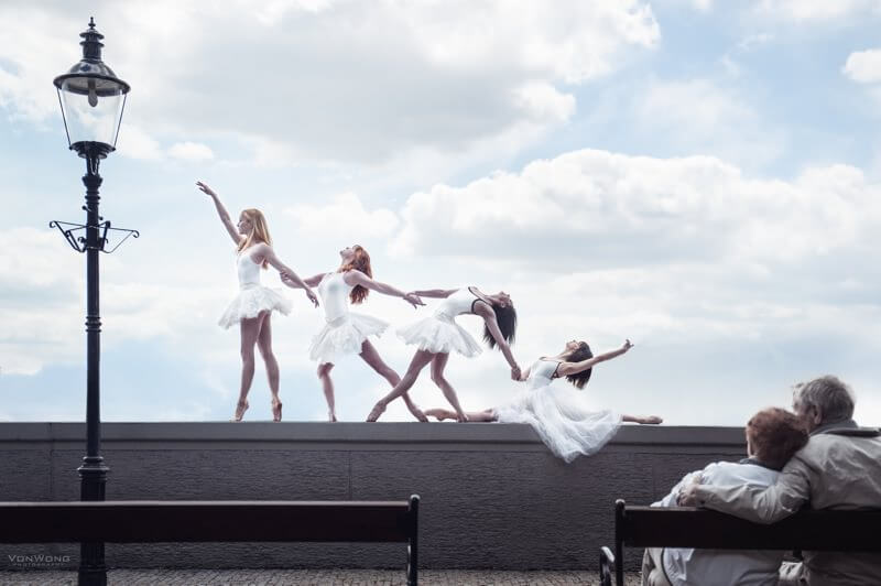 How to shoot professional ballerinas on the streets of the National Slovak Theater