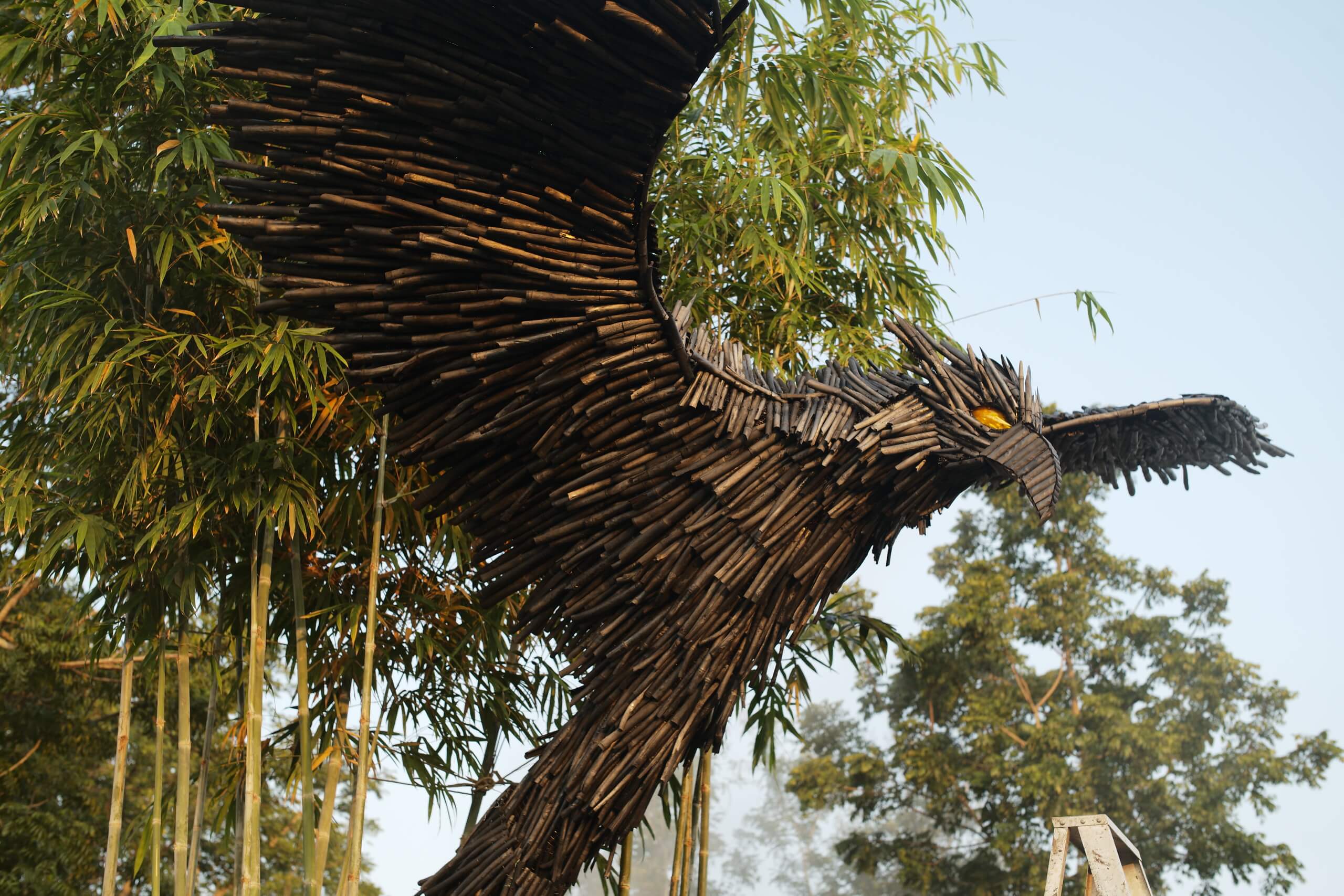 This phoenix is made from the average human’s carbon footprint (every year)